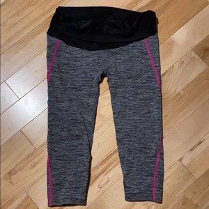 Pink Blush maternity workout crops